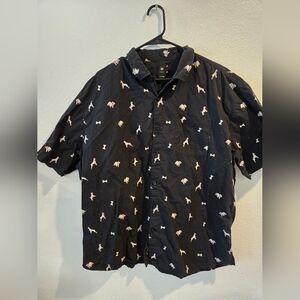 Mens Vivise Shirt Sleeve Dog Shirt Size 3XL